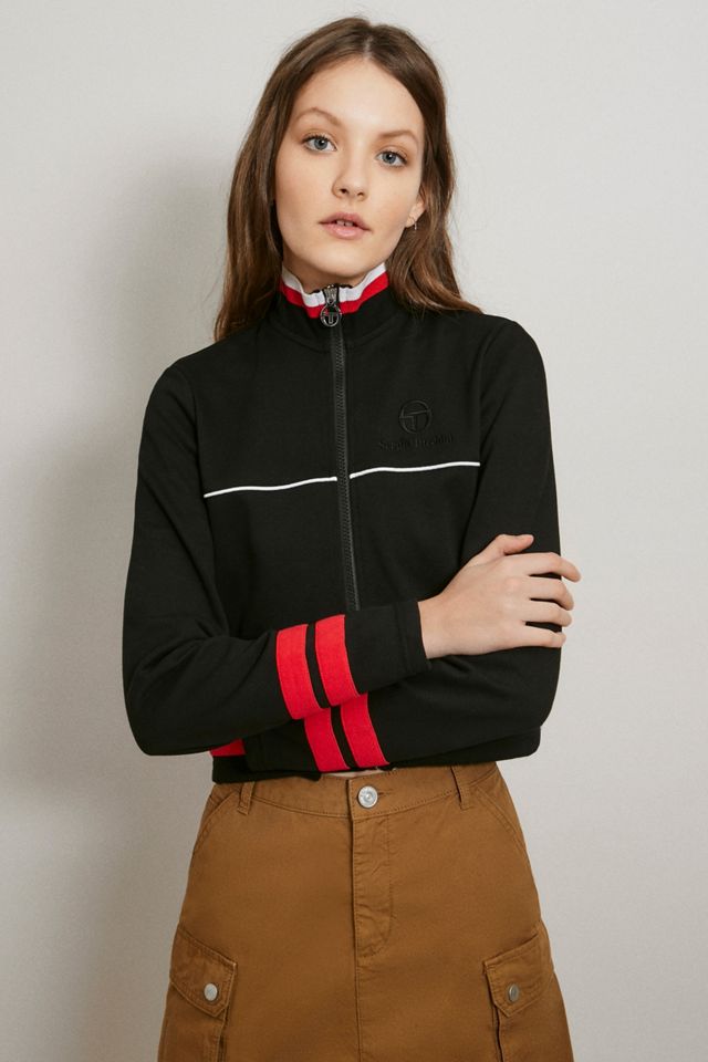 Sergio Tacchini Black Crop Track Top #1