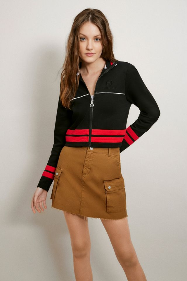 Sergio Tacchini Black Crop Track Top #4