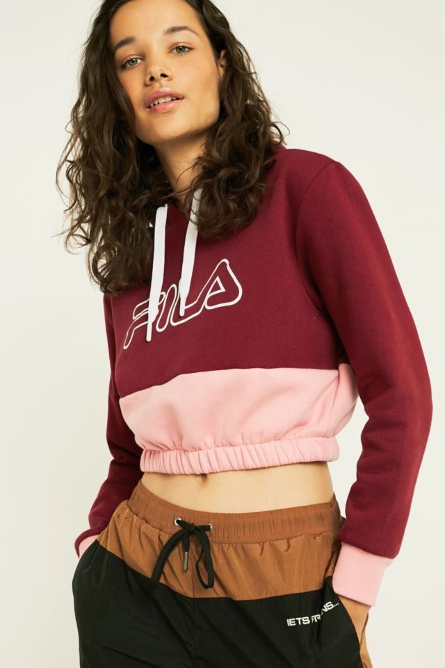 Fila dora cheap crop hoodie