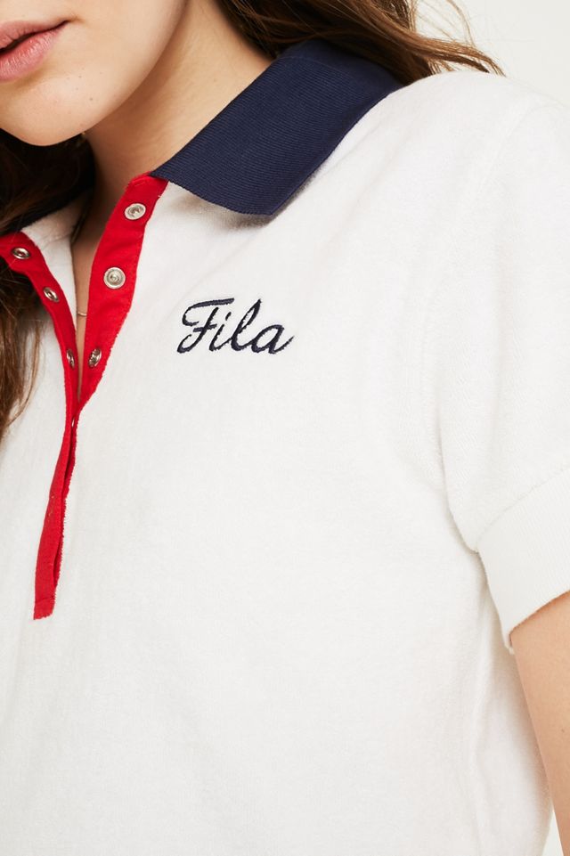 FILA Cropped White Polo Shirt #2