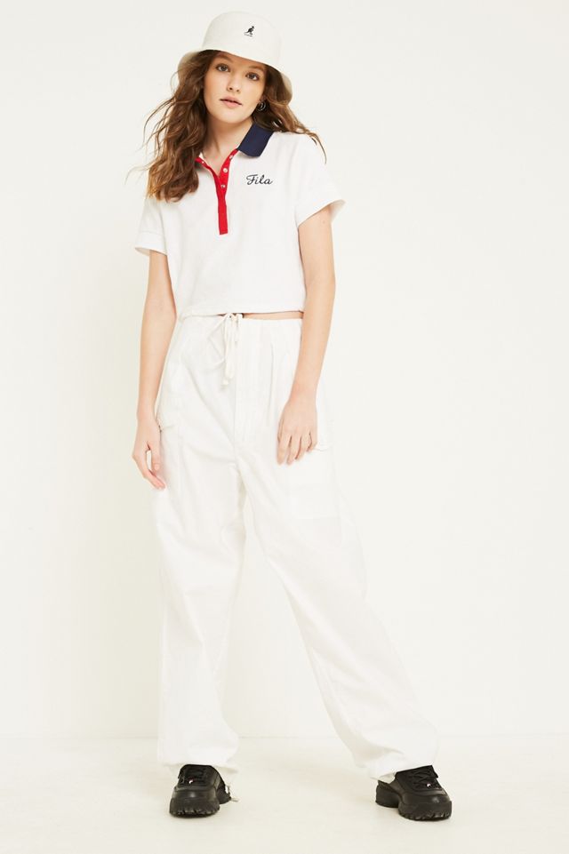 FILA Cropped White Polo Shirt #3