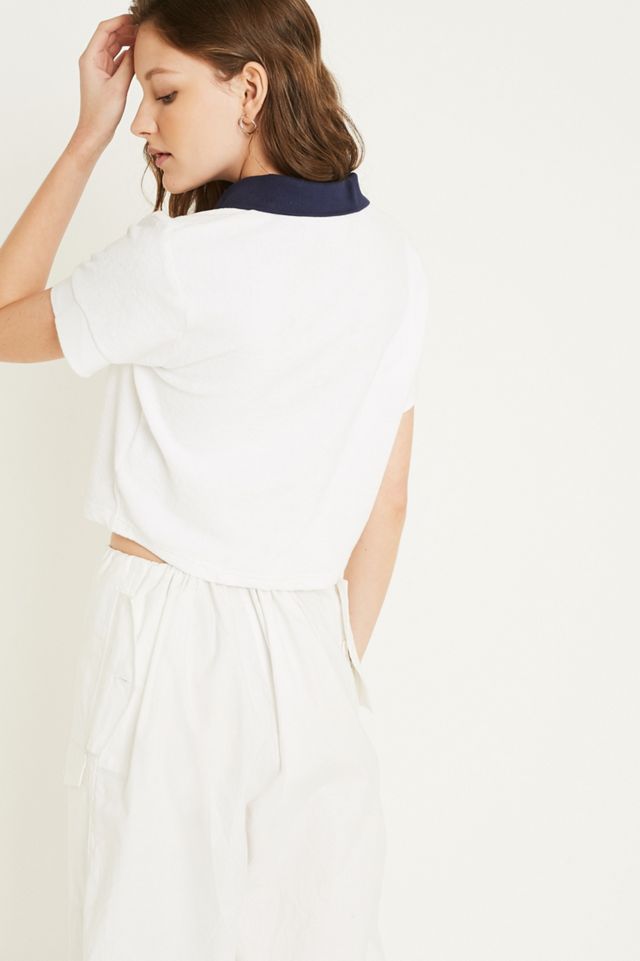 FILA Cropped White Polo Shirt #4
