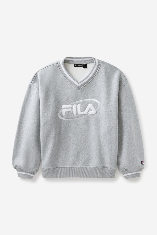 FILA x HAILEY Grey V-Neck Pullover #5