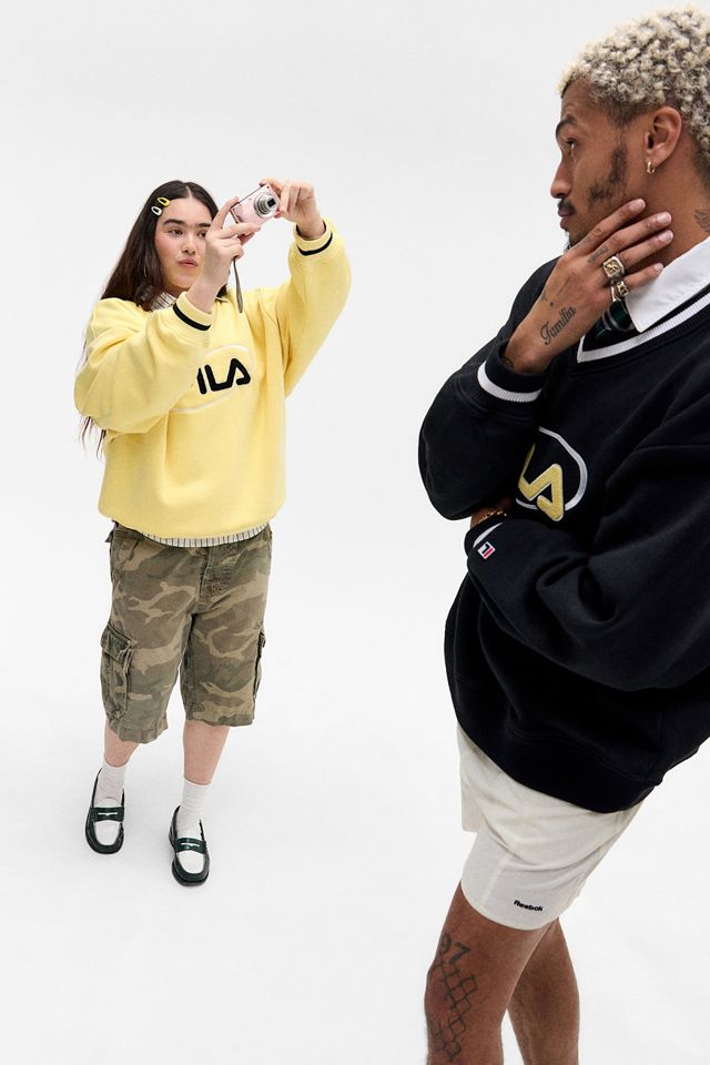 FILA x HAILEY Black V-Neck Pullover #8