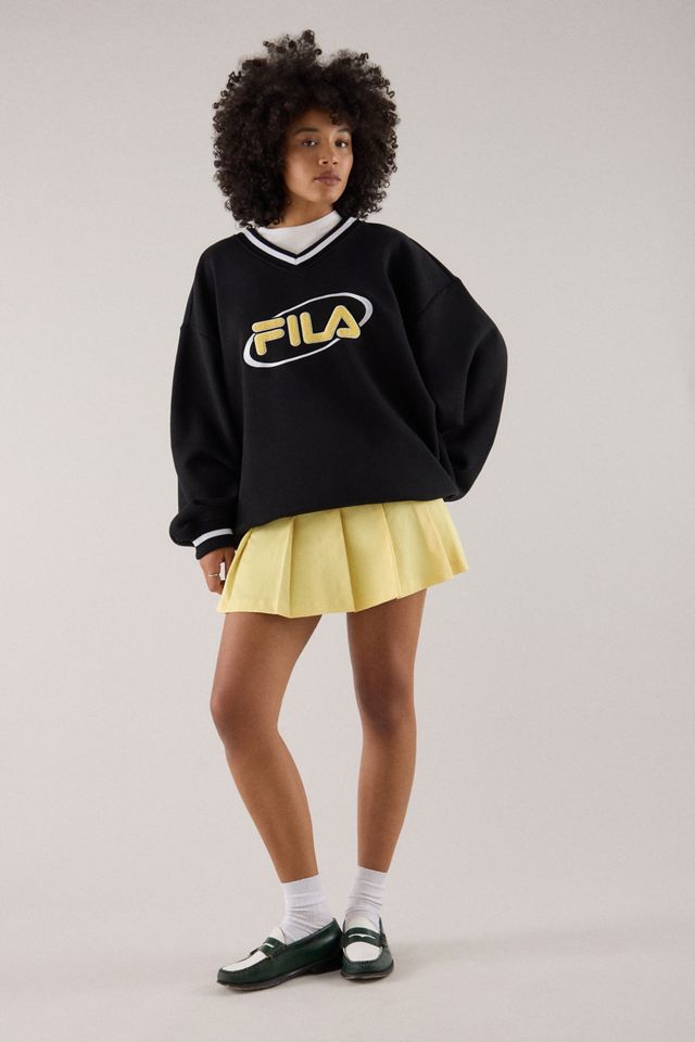 FILA x HAILEY Black V-Neck Pullover #3