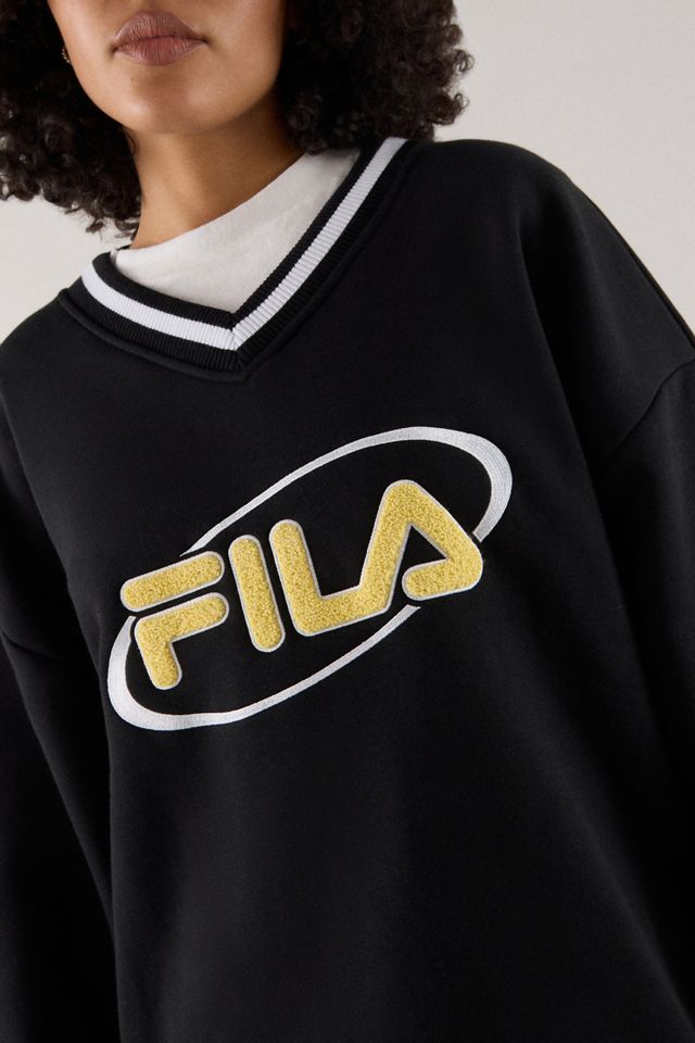 FILA x HAILEY Black V-Neck Pullover #4