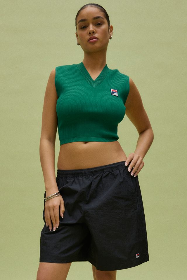 FILA x HAILEY Black Crinkle Shorts #2