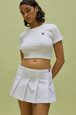 FILA x HAILEY White Micro Tennis Skirt Product Page