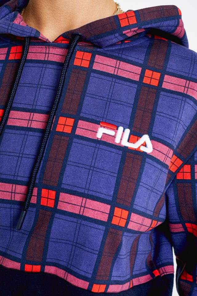 FILA Courtney Checked Crop Hoodie #2