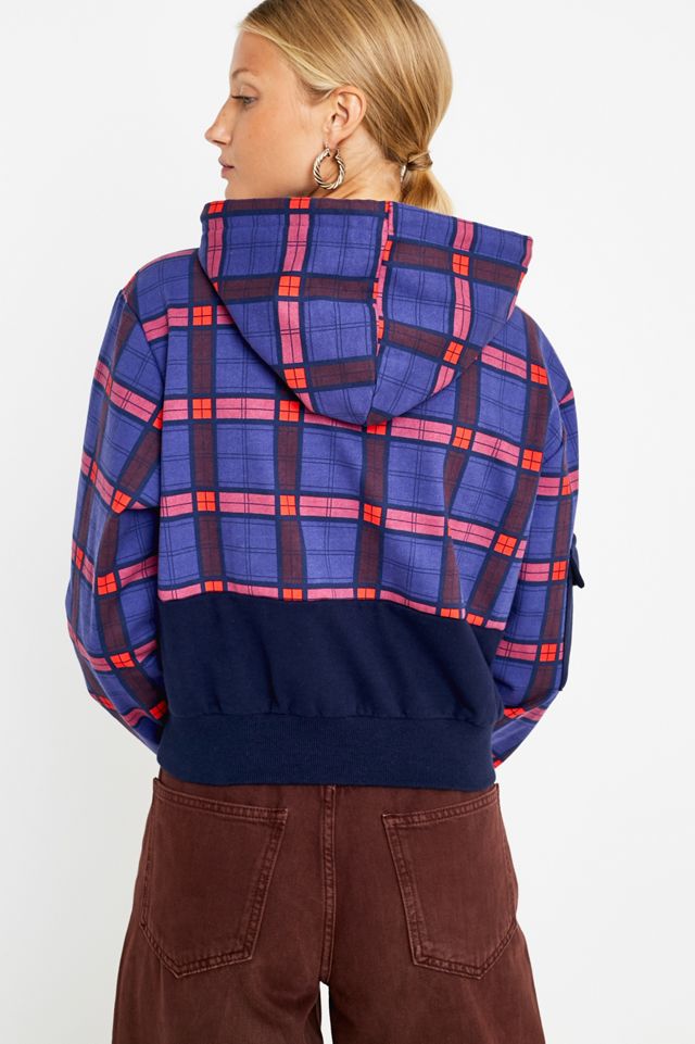 FILA Courtney Checked Crop Hoodie #3