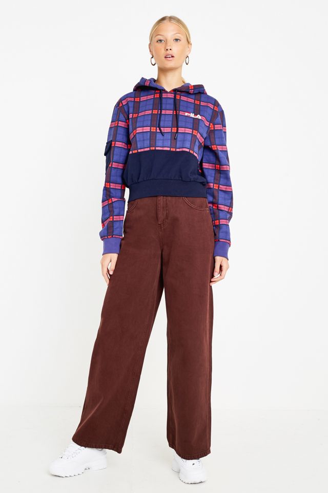 FILA Courtney Checked Crop Hoodie #4