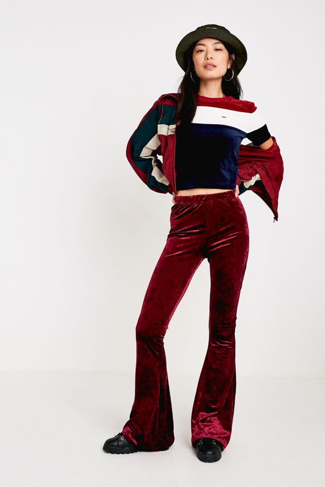 FILA Alexx Red Velour Colourblock Top #2