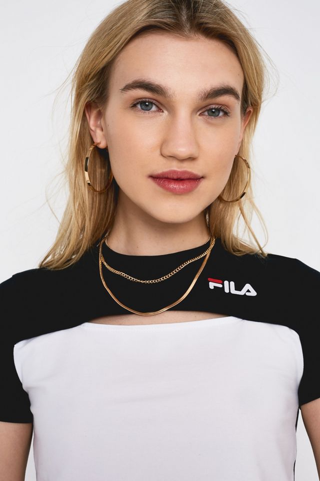 FILA - T-shirt court avec ouverture en goutte d'eau  #2
