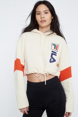 Fila hoodie crop outlet top