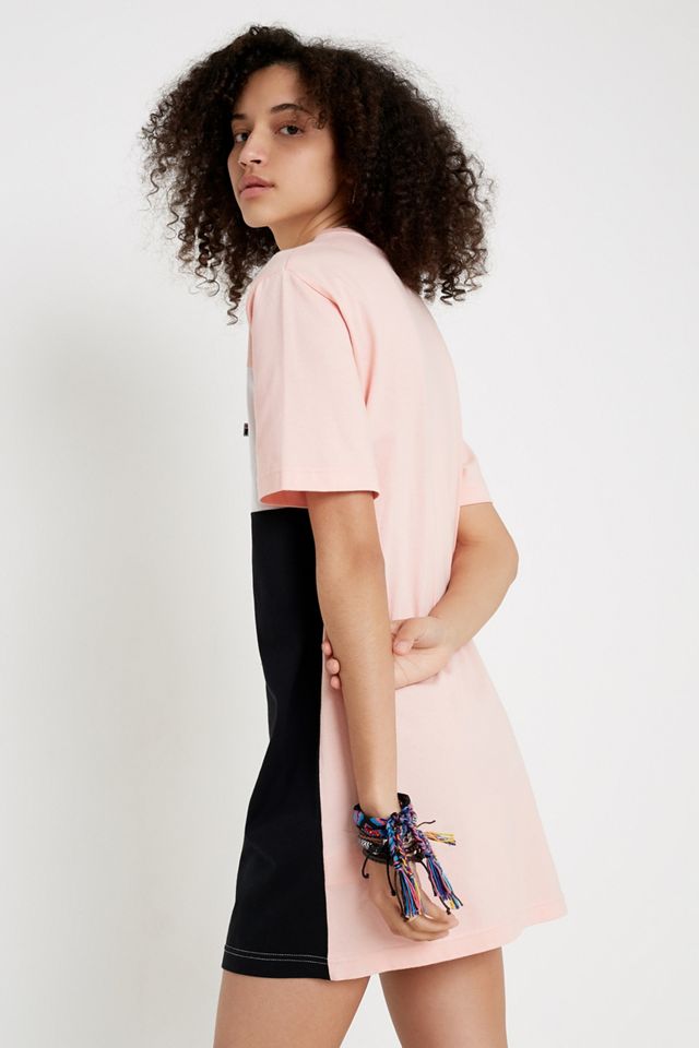 FILA Bella Pink Colourblock T-Shirt Mini Dress | Urban Outfitters UK