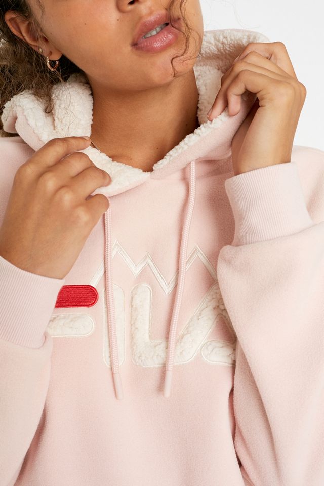 FILA MTN Abrew Blush Teddy Hoodie #1