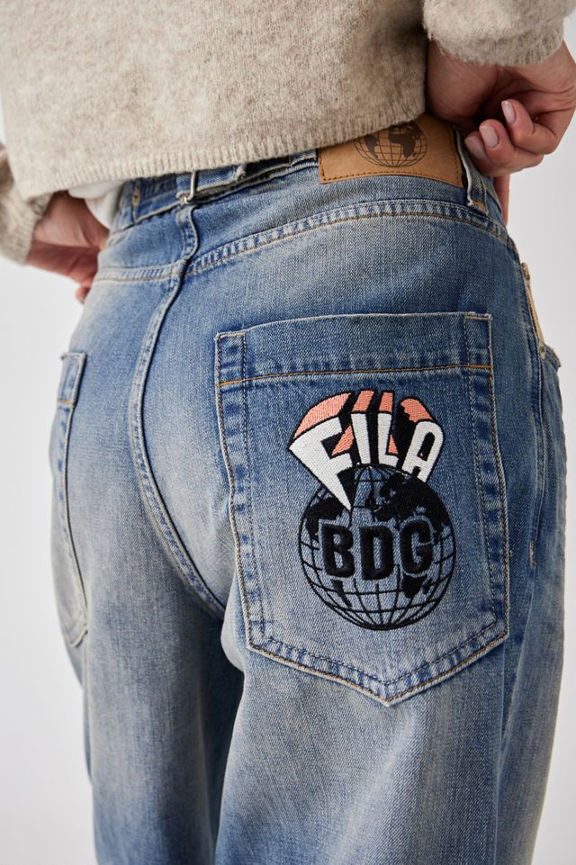Fila x BDG Mid Wash Denim Jeans #6