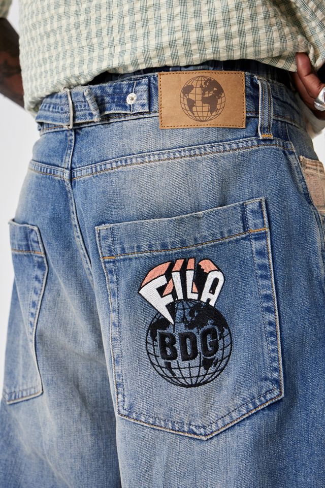 Fila x BDG Mid Wash Denim Jeans #9