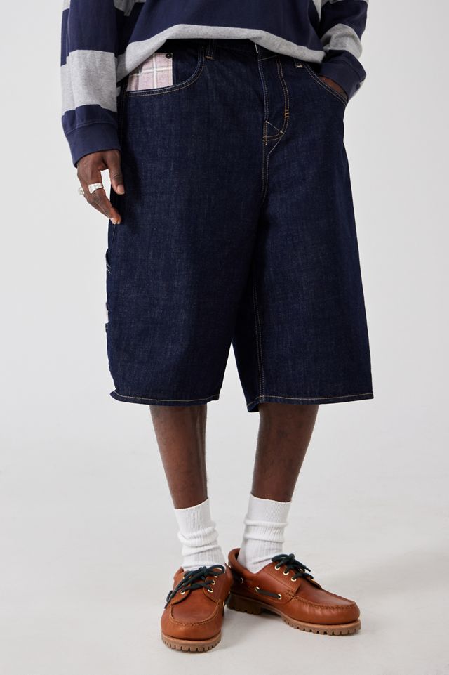 Fila x BDG Jeansshorts in dunkler Waschung #1