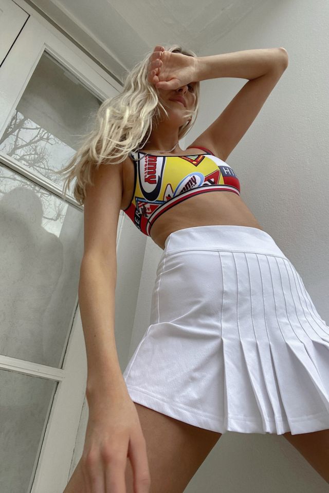 havik tafereel moeilijk FILA Lelani White Pleated Mini Tennis Skirt | Urban Outfitters UK