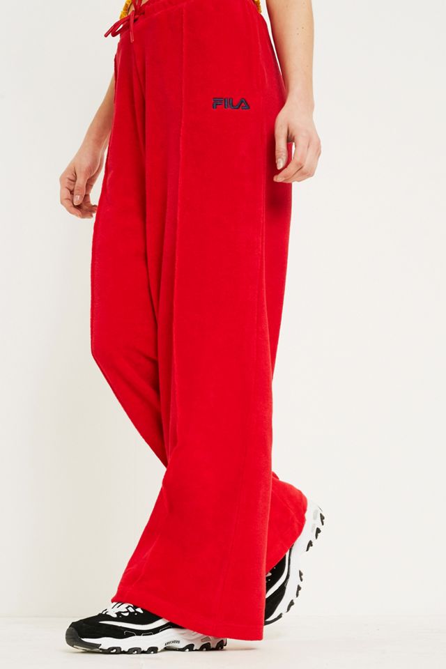 FILA Corin Towelling Flare Track Pants #1