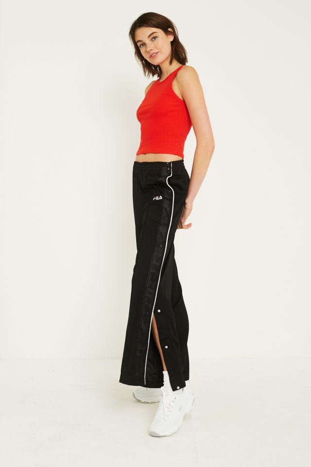 Betsy Trotwood boezem Jasje FILA Popper Tearaway Black Track Pants | Urban Outfitters UK