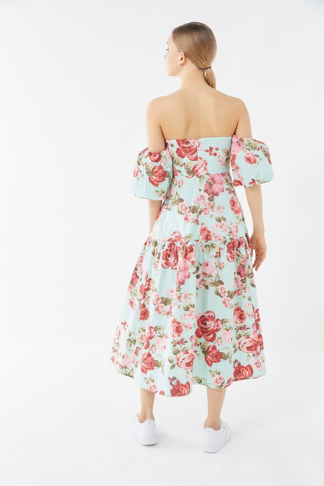 Laura Ashley UO Exclusive Georgia Off-The-Shoulder Midi Dress #2