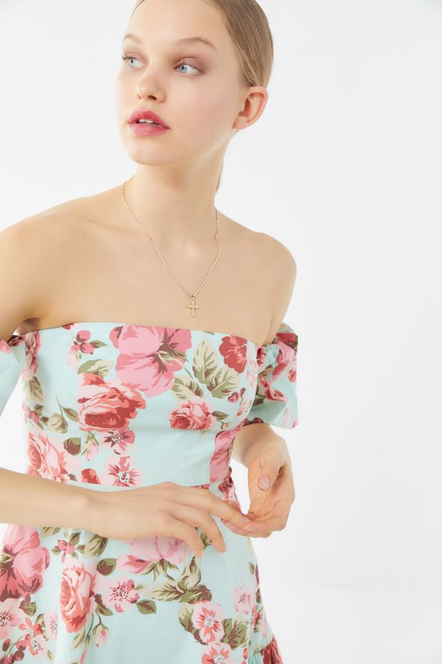 Laura Ashley UO Exclusive Georgia Off-The-Shoulder Midi Dress #3