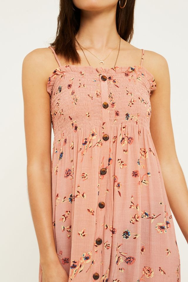 Faithfull The Brand Suki Pink Midi Dress #2