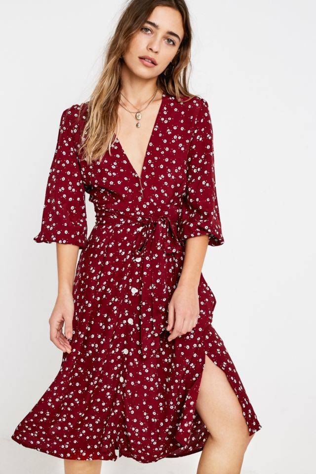 Faithfull The Brand Floral Print Midi Dress | Urban Outfitters UK