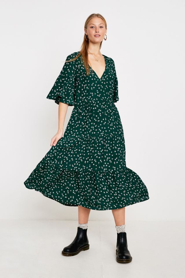 Faithfull the brand 2025 green floral dress