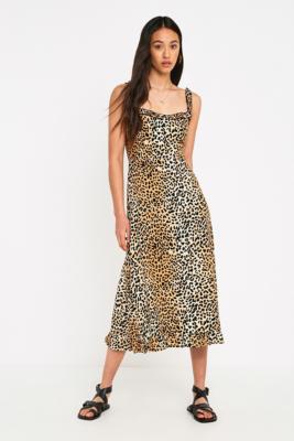 Faithfull The Brand Noemie Leopard Print Midi Dress Urban