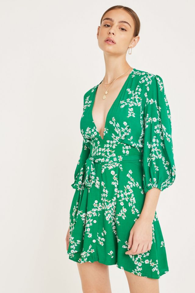 Faithfull the brand 2025 green floral dress