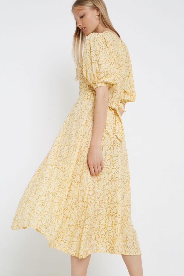 faithfull the brand delia midi dress Faithfull The Brand Delia Snake Print Midi Dress