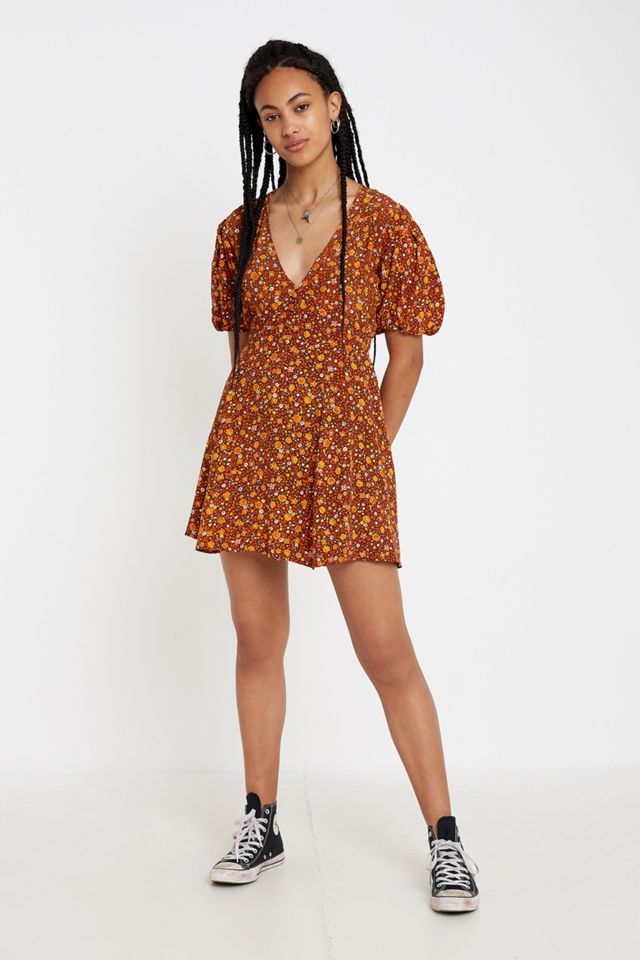 Faithfull The Brand Ilia Mini Dress | Urban Outfitters UK
