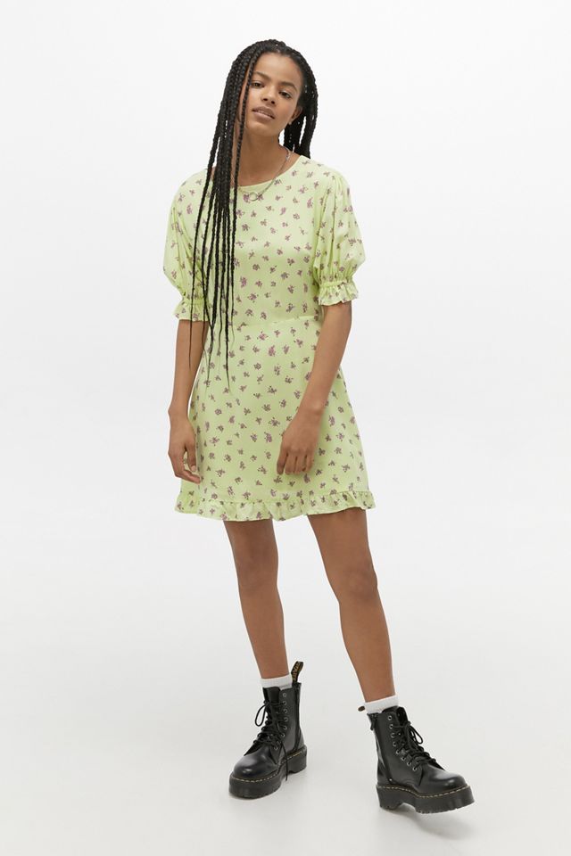 faithfull the brand green floral dress Lusia Maxi Dress Oak