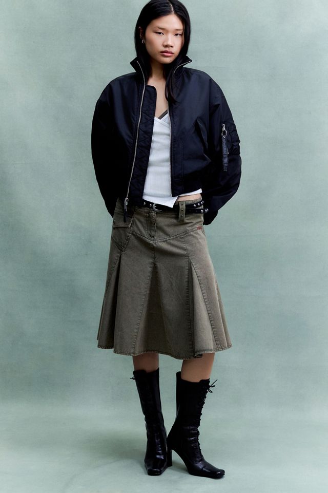 Alpha Industries Black MA-1 Cropped Bomber Jacket #1