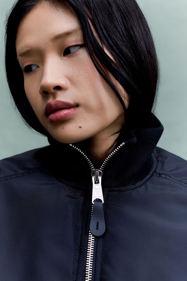 Alpha Industries Black MA-1 Cropped Bomber Jacket #4