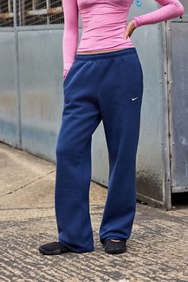 Nike Marineblaue Studio Jogginghose mit geradem Bein