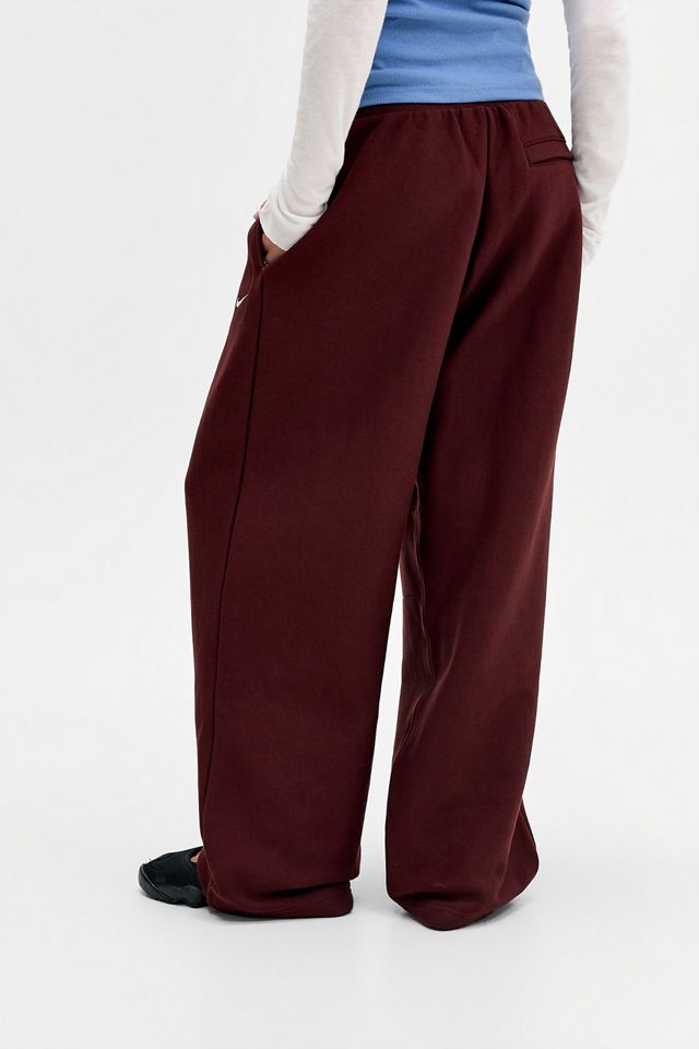 Nike Maroon Studio Heavyweight Fleece Trousers #2