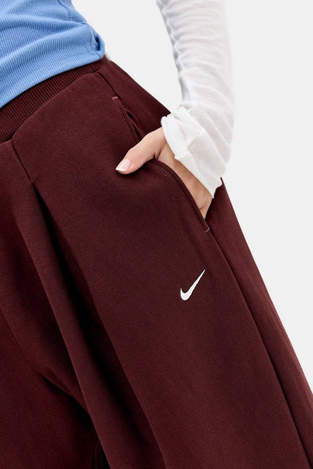 Nike Maroon Studio Heavyweight Fleece Trousers #3