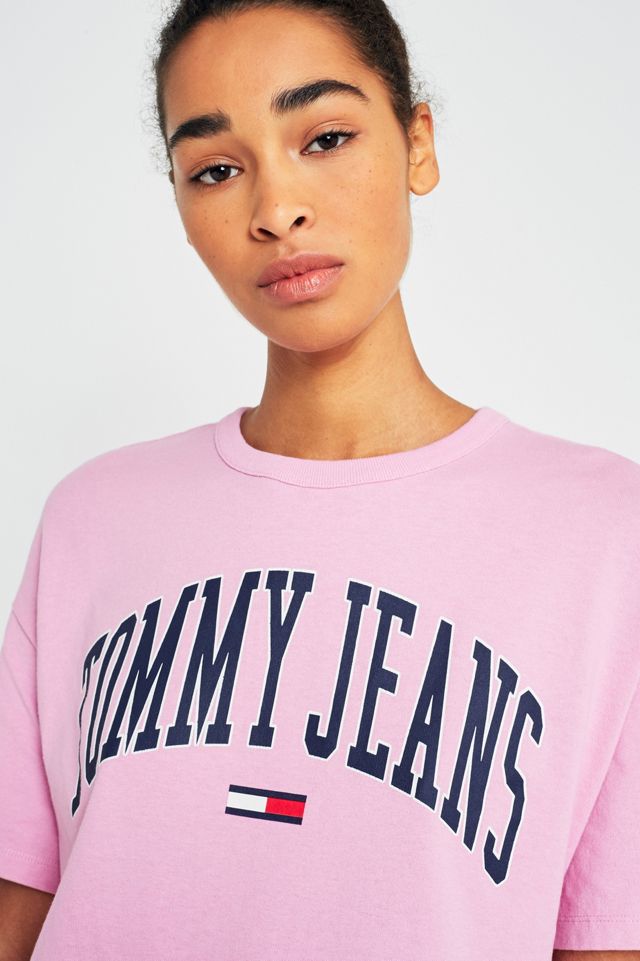 Tommy Jeans Pink Collegiate T-Shirt #1