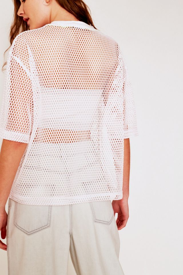 Tommy Jeans White Mesh T-Shirt #2
