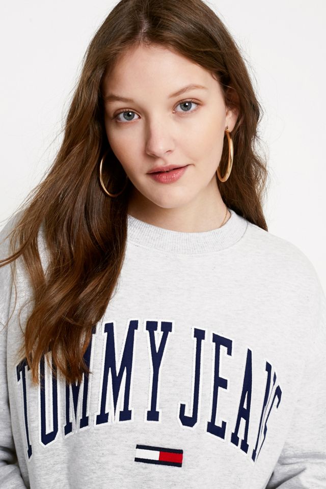 Tommy Jeans Grigio Collegiate Felpa #1