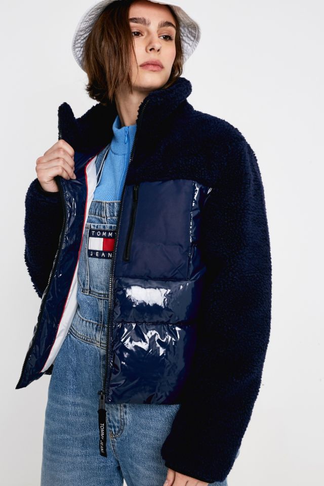 Tommy jeans cheap sherpa puffer jacket