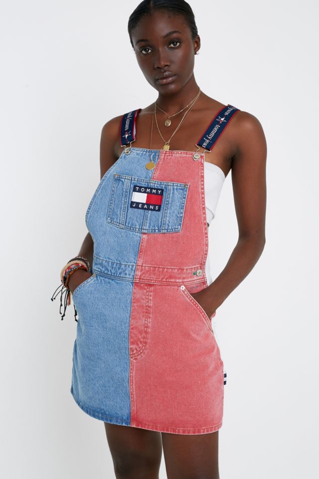 Tommy Jeans Summer Pinafore Mini Dress Urban Outfitters UK