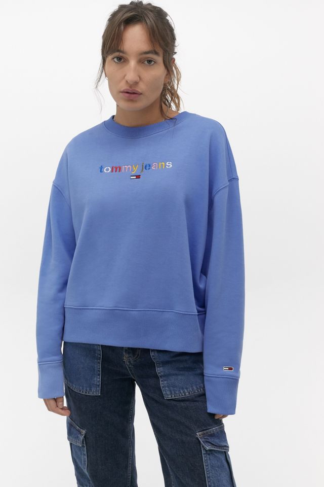 Tommy Jeans – Sweatshirt in Blau mit Rundhalsausschnitt und modischem Logo #2