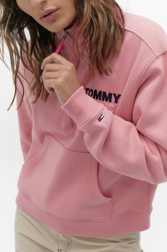 Tommy Jeans Logo Quarter-Zip Sweatshirt #1