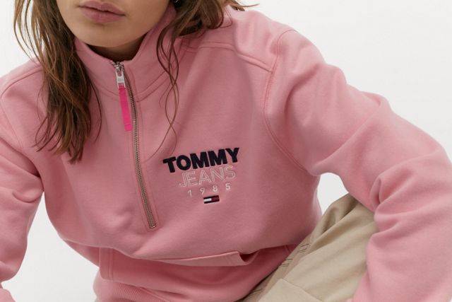 Tommy Jeans Logo Quarter-Zip Sweatshirt #4
