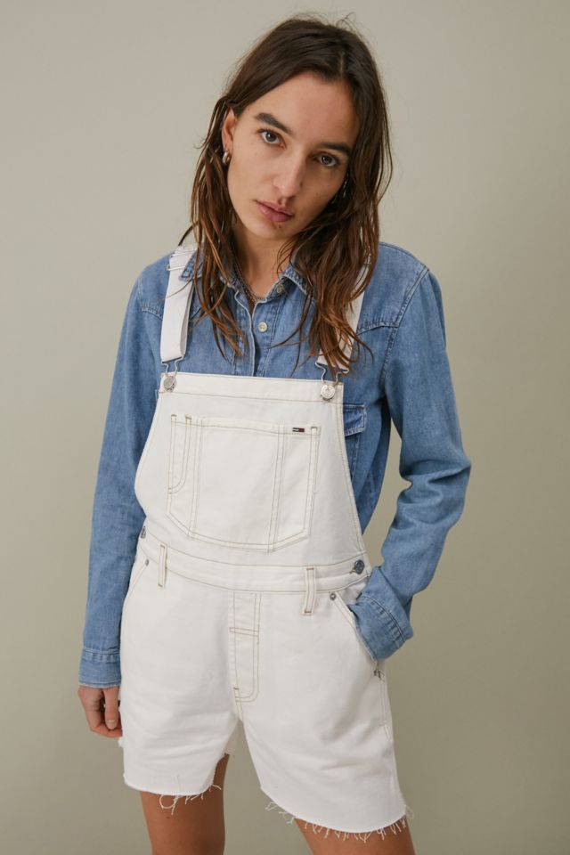 White shorts shop dungarees